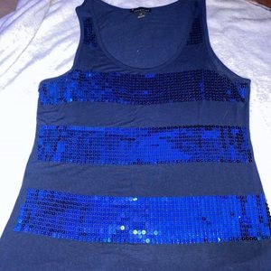 Blue sequence top